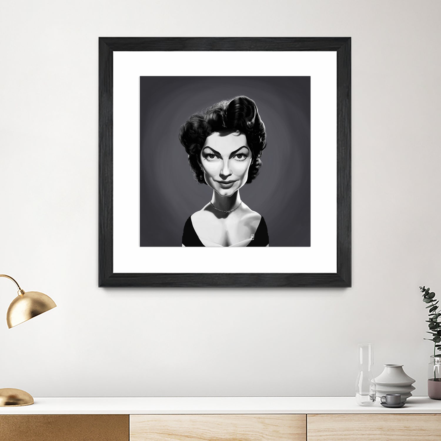 Ava Gardner by Rob Snow on GIANT ART - gray digital painting