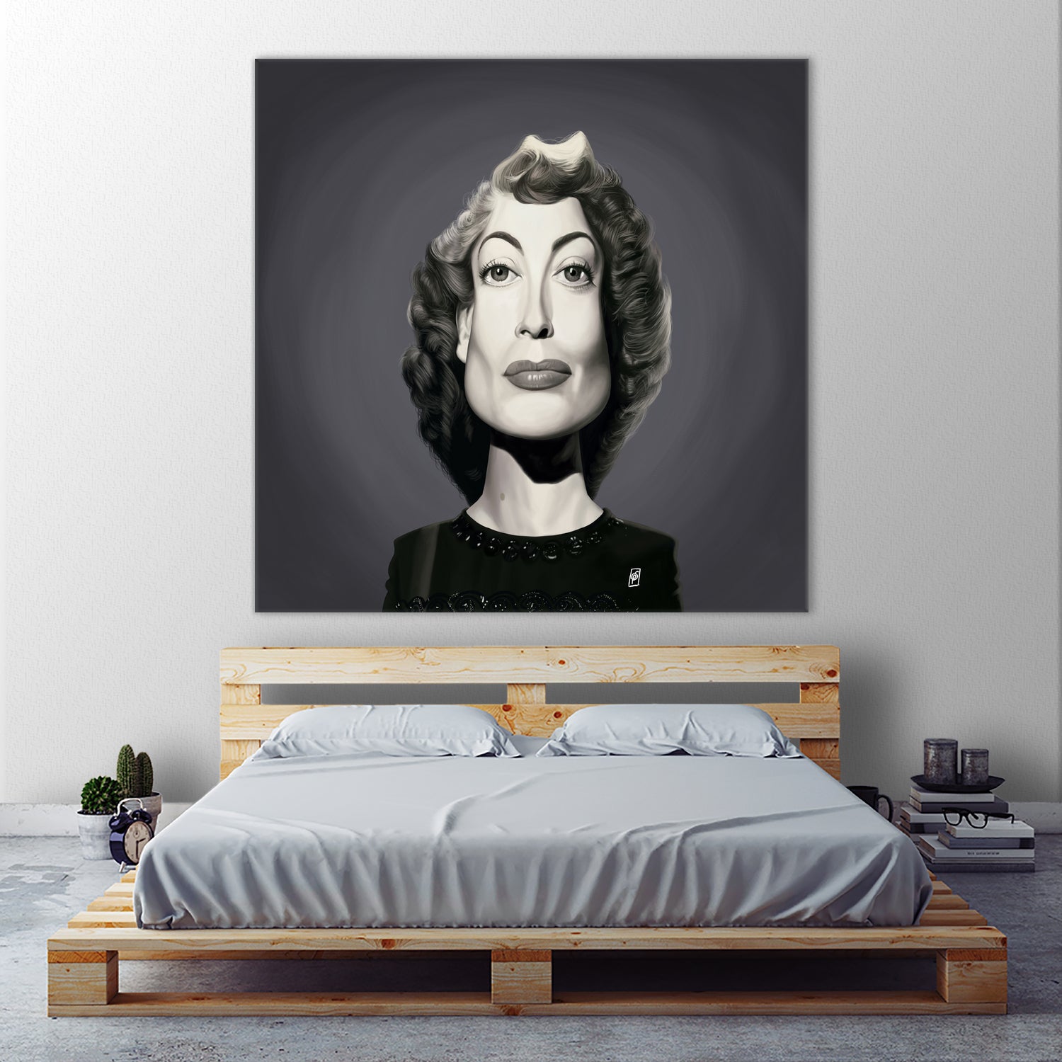 Joan Crawford by Rob Snow on GIANT ART - gray digital painting