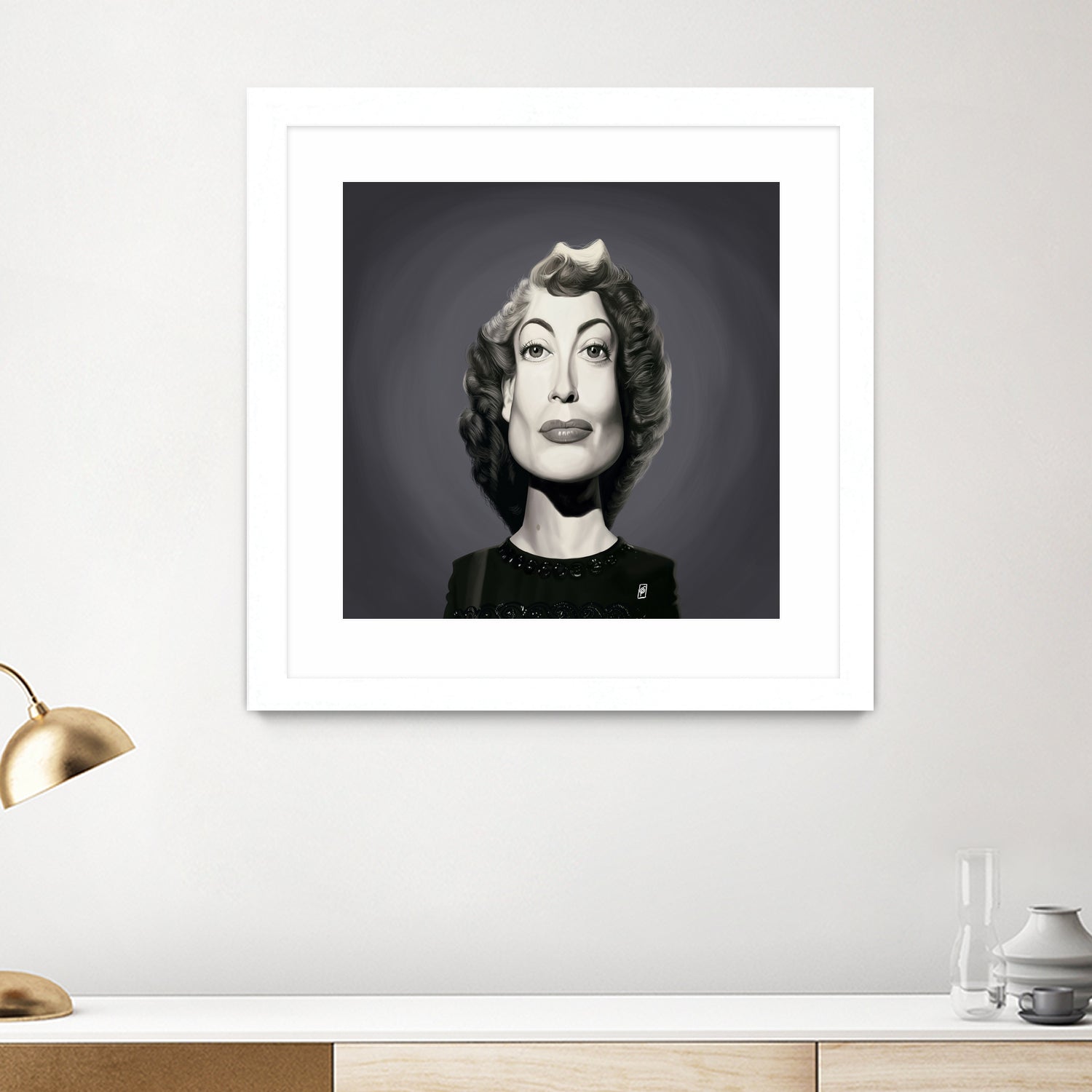 Joan Crawford by Rob Snow on GIANT ART - gray digital painting