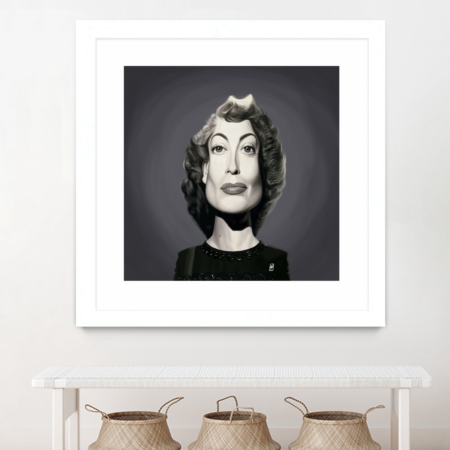 Joan Crawford by Rob Snow on GIANT ART - gray digital painting