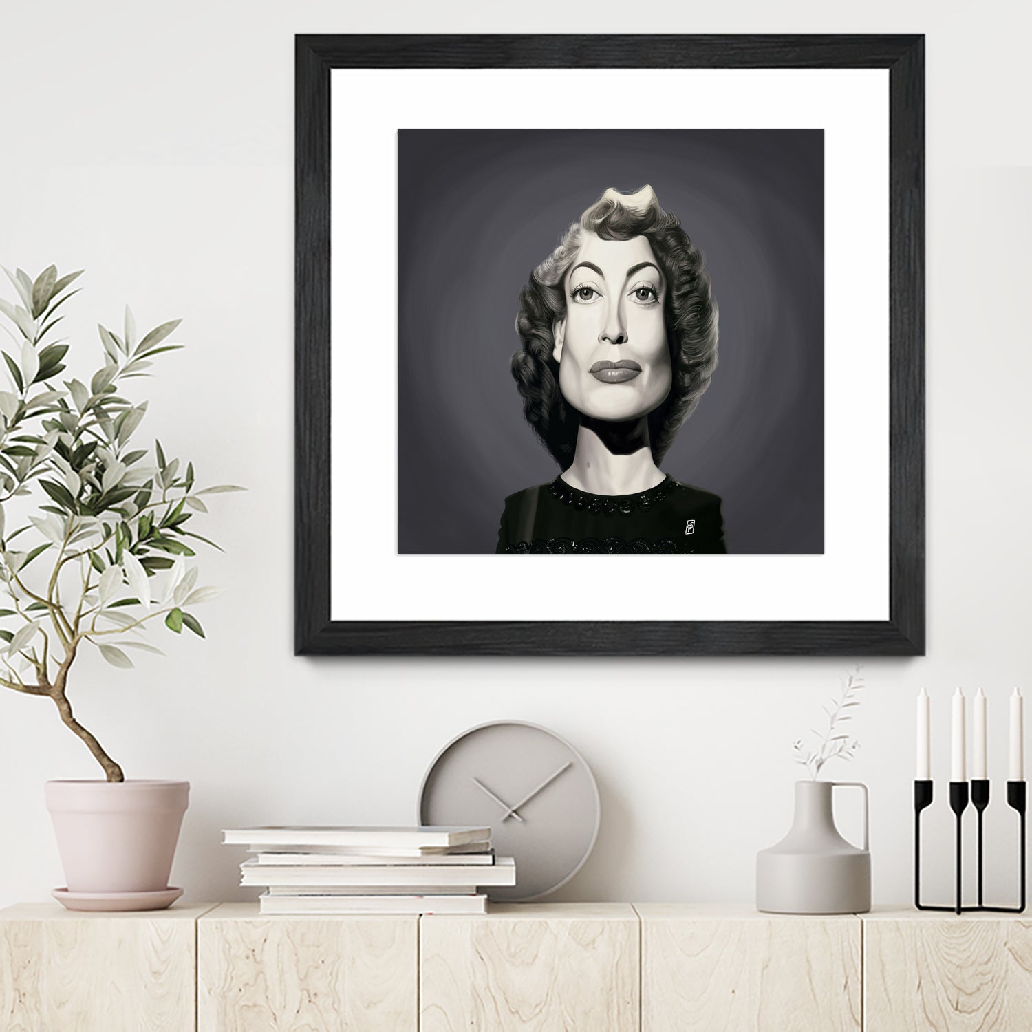 Joan Crawford by Rob Snow on GIANT ART - gray digital painting