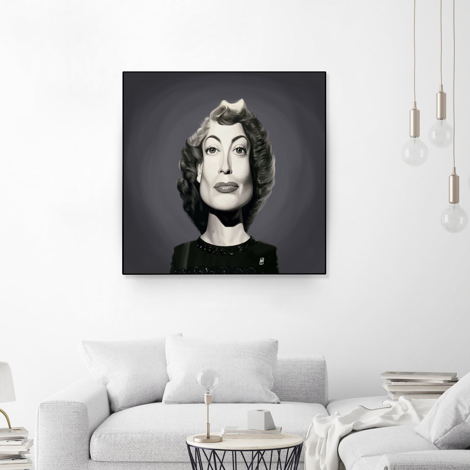 Joan Crawford by Rob Snow on GIANT ART - gray digital painting