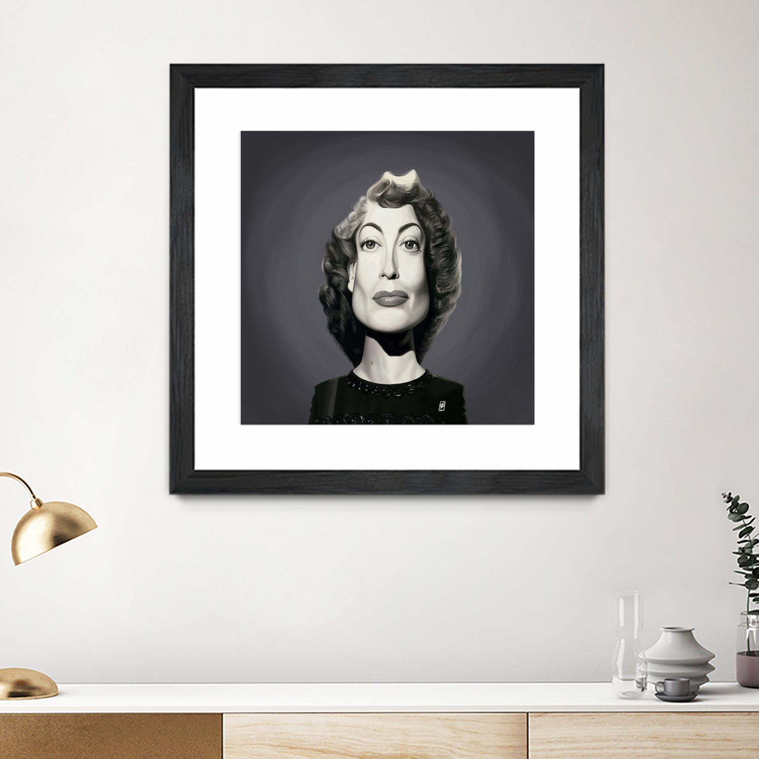 Joan Crawford by Rob Snow on GIANT ART - gray digital painting