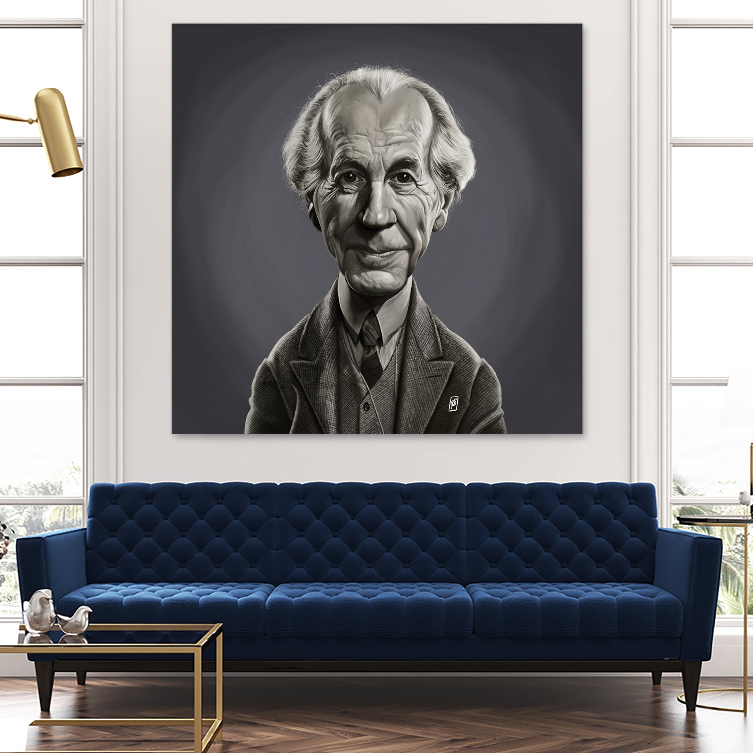 Frank Lloyd Wright by Rob Snow on GIANT ART - gray digital painting