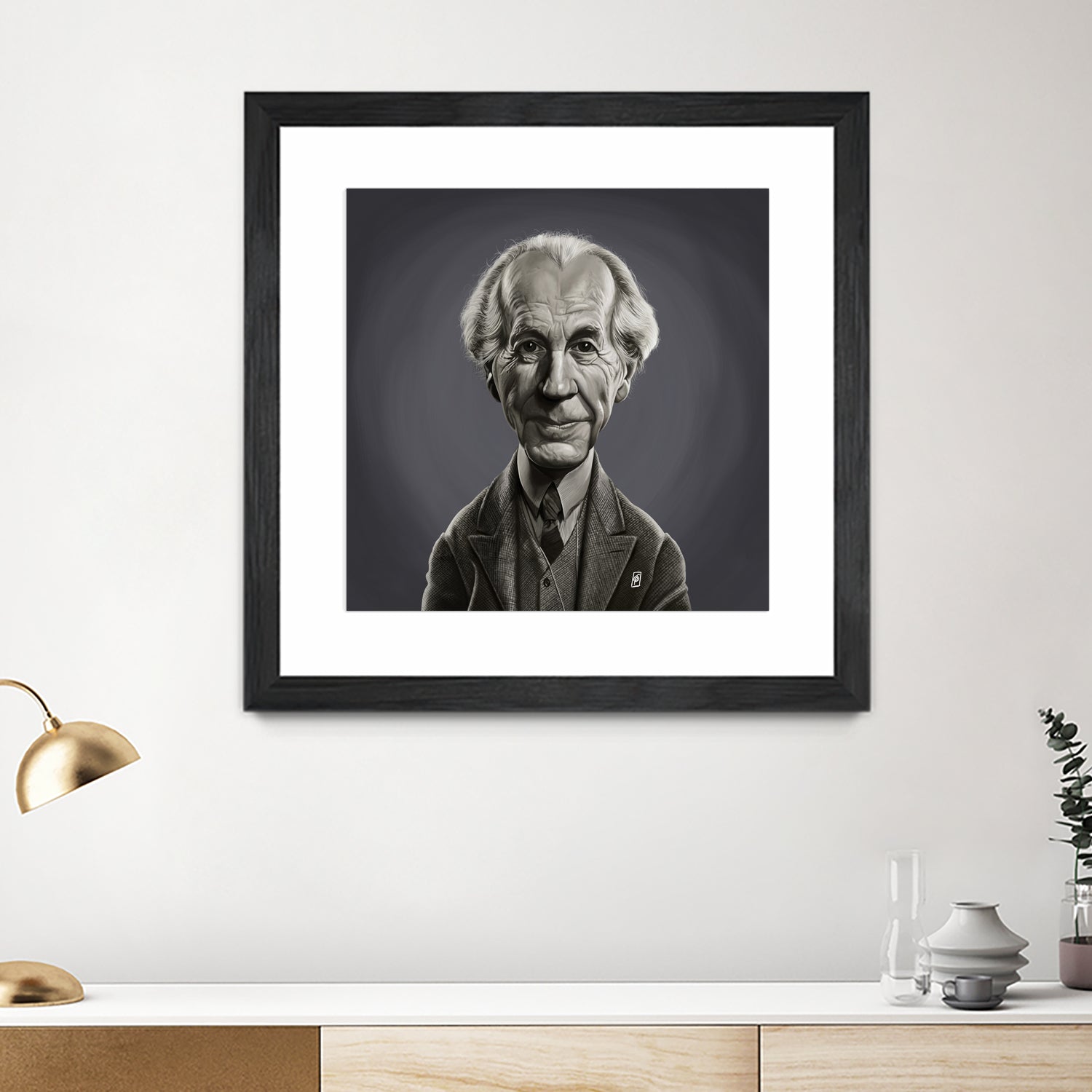 Frank Lloyd Wright by Rob Snow on GIANT ART - gray digital painting