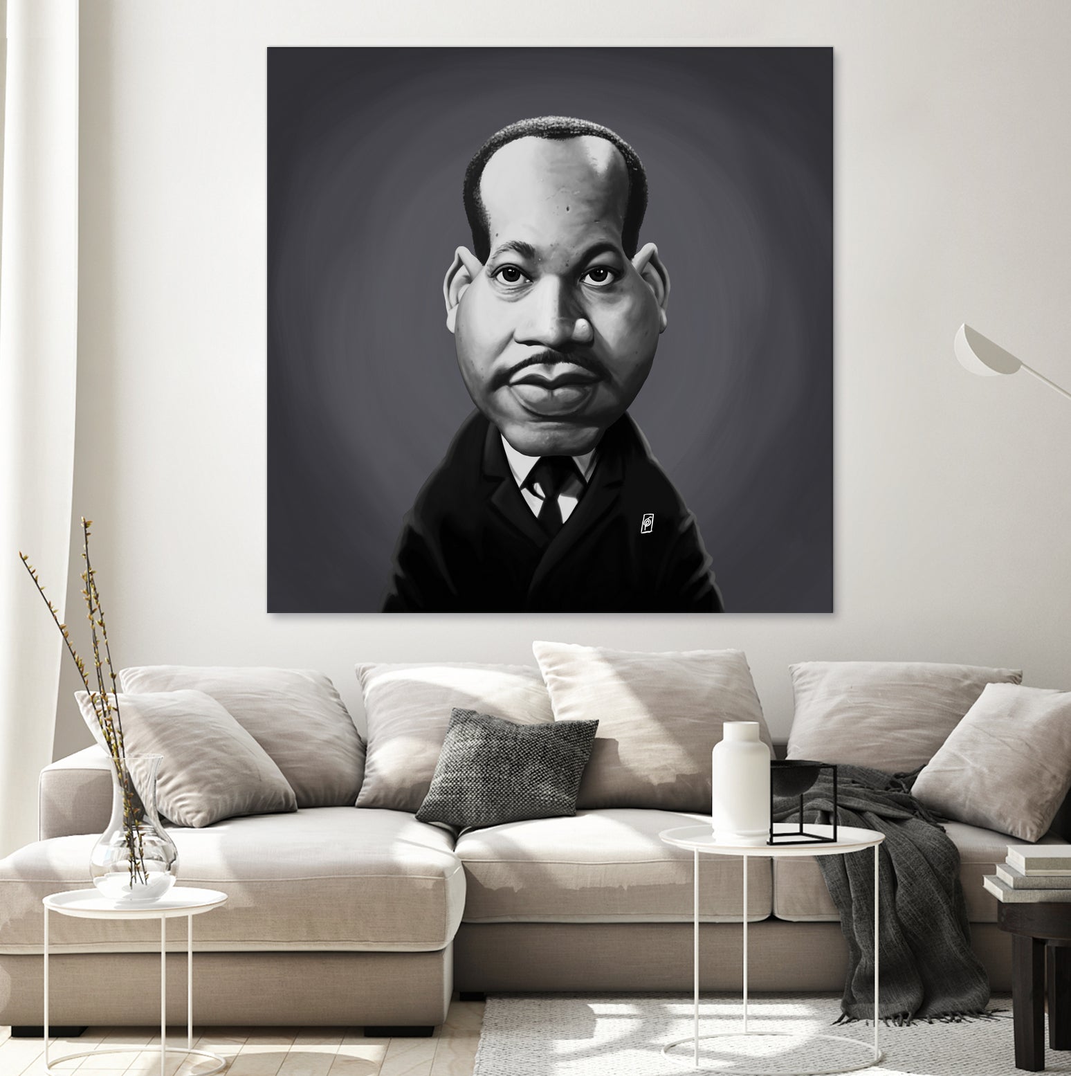 Martin Luther King by Rob Snow on GIANT ART - gray digital painting