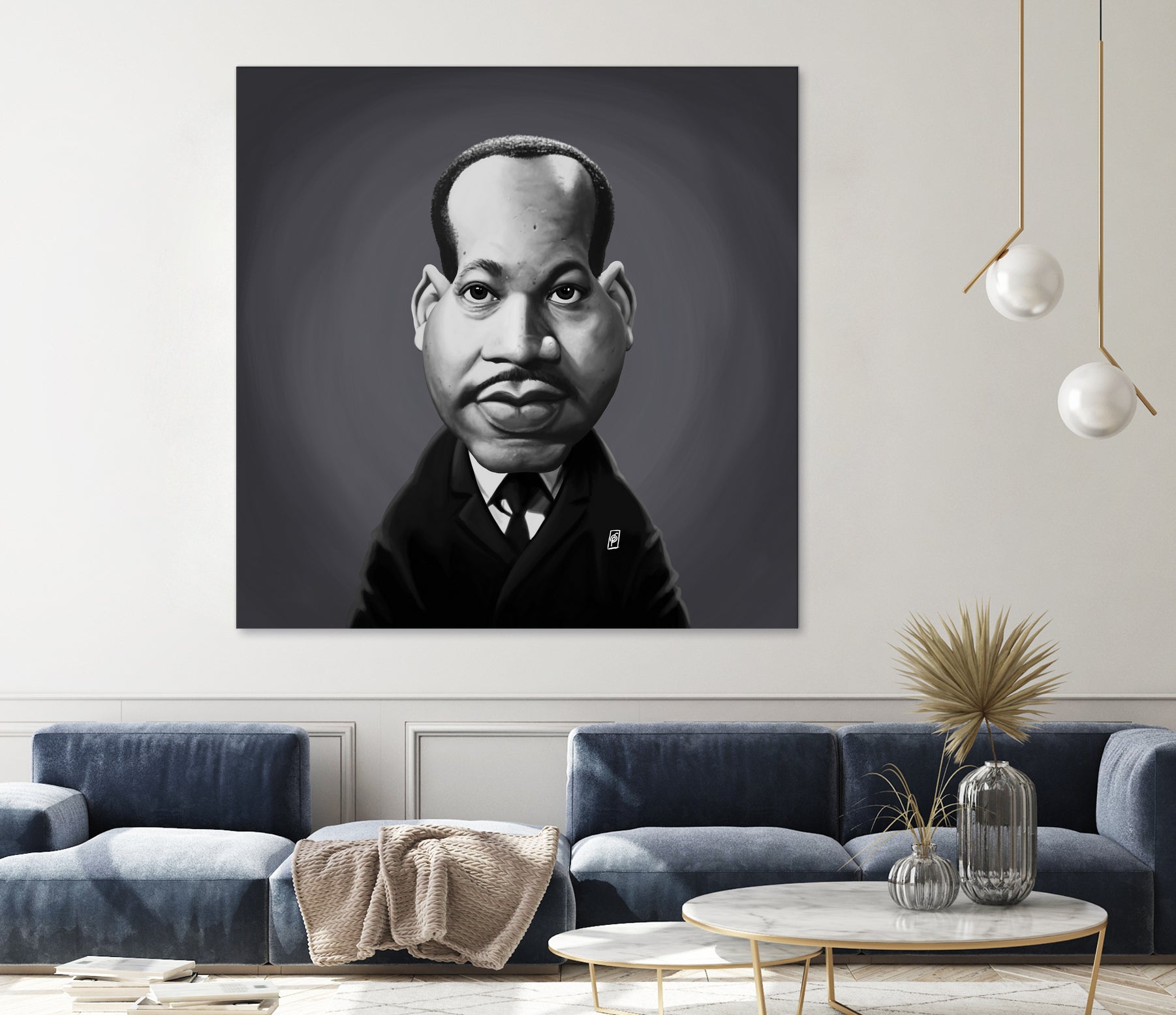 Martin Luther King by Rob Snow on GIANT ART - gray digital painting