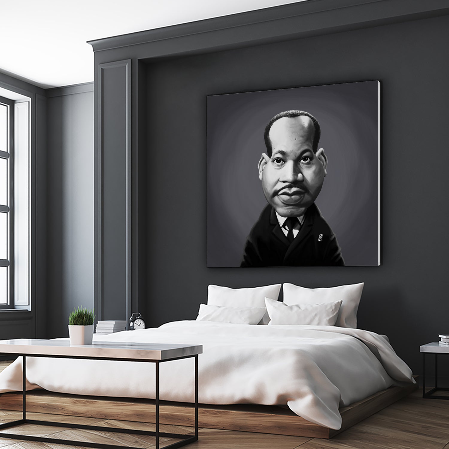 Martin Luther King by Rob Snow on GIANT ART - gray digital painting