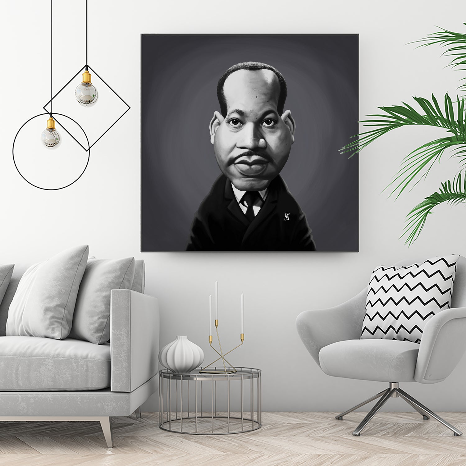 Martin Luther King by Rob Snow on GIANT ART - gray digital painting