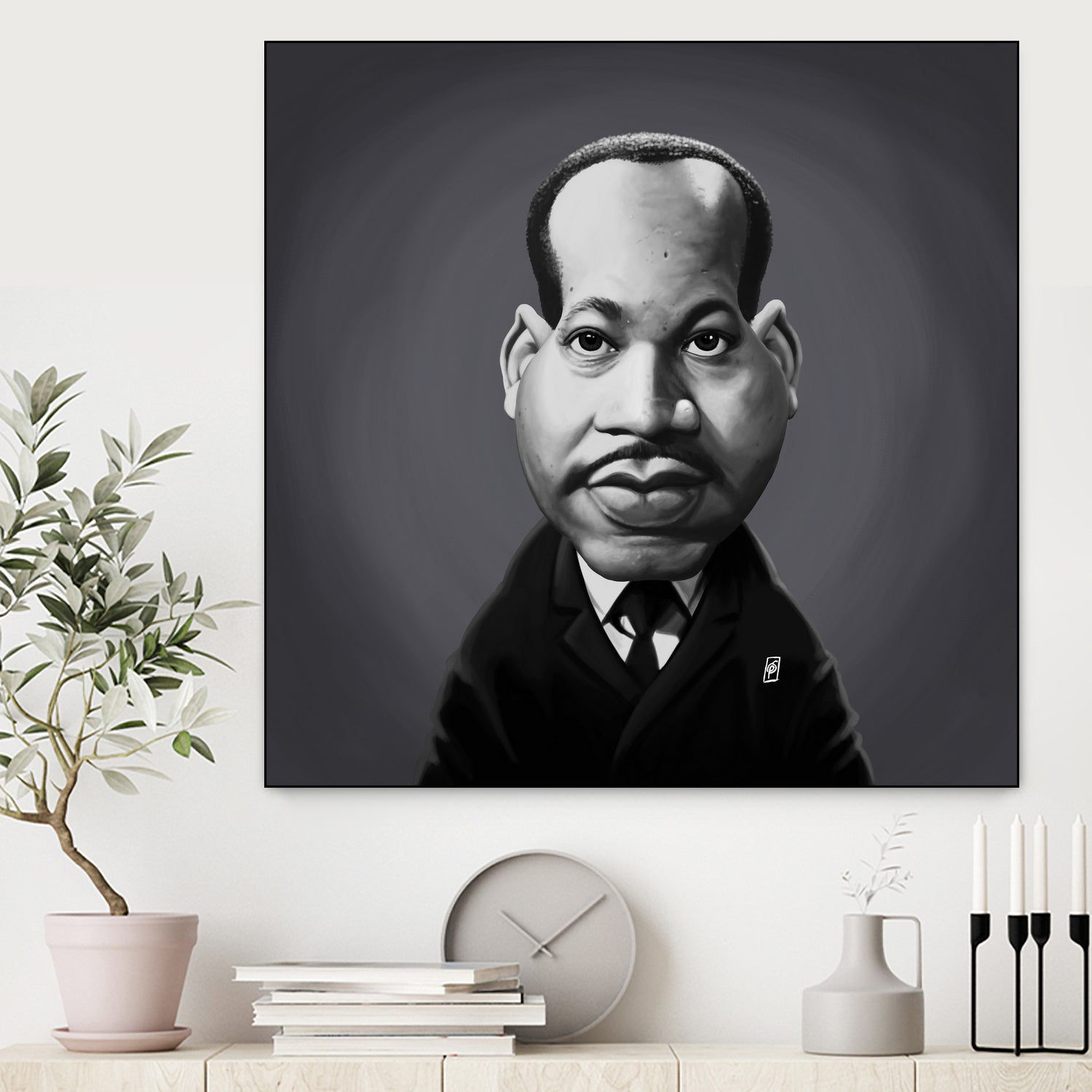 Martin Luther King by Rob Snow on GIANT ART - gray digital painting