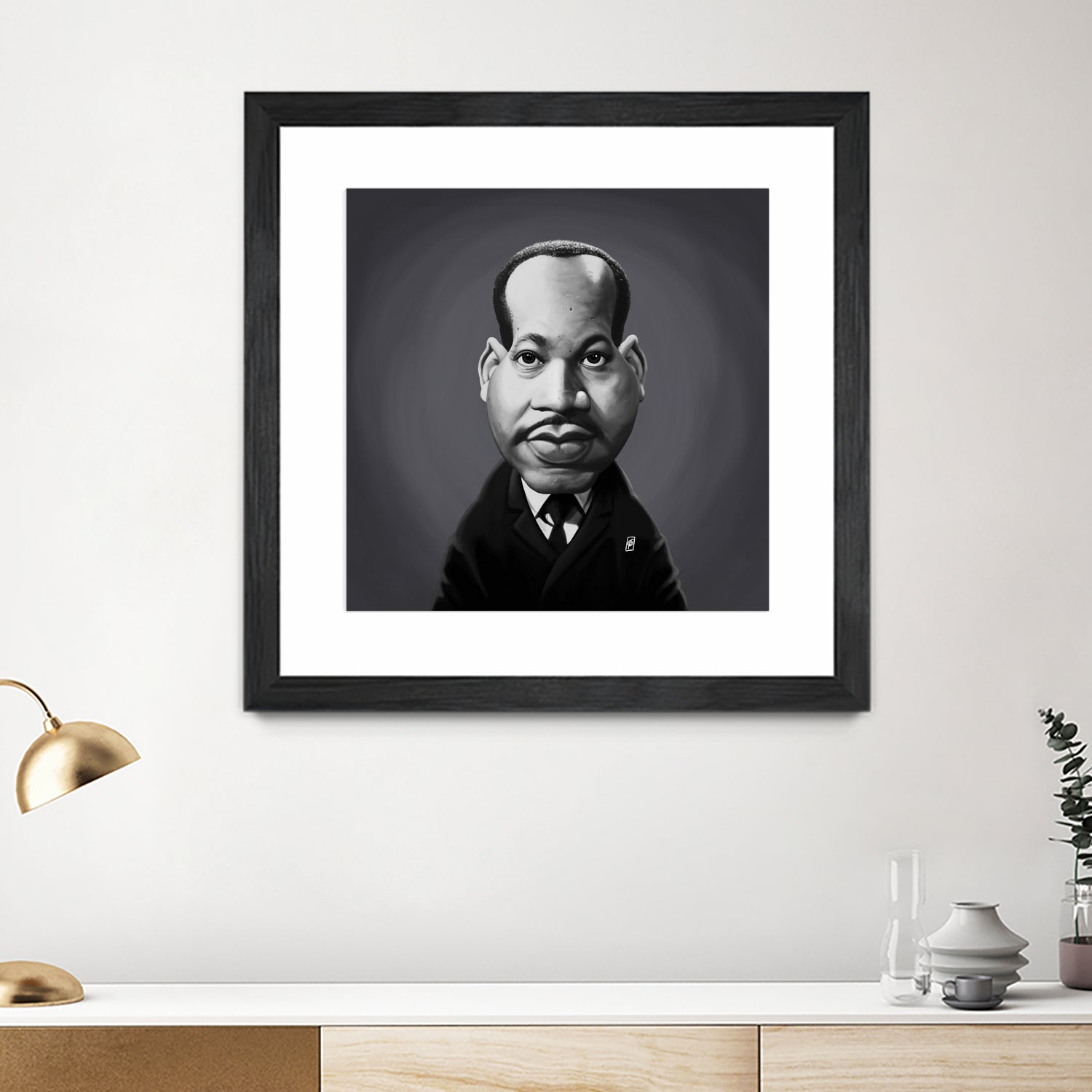 Martin Luther King by Rob Snow on GIANT ART - gray digital painting