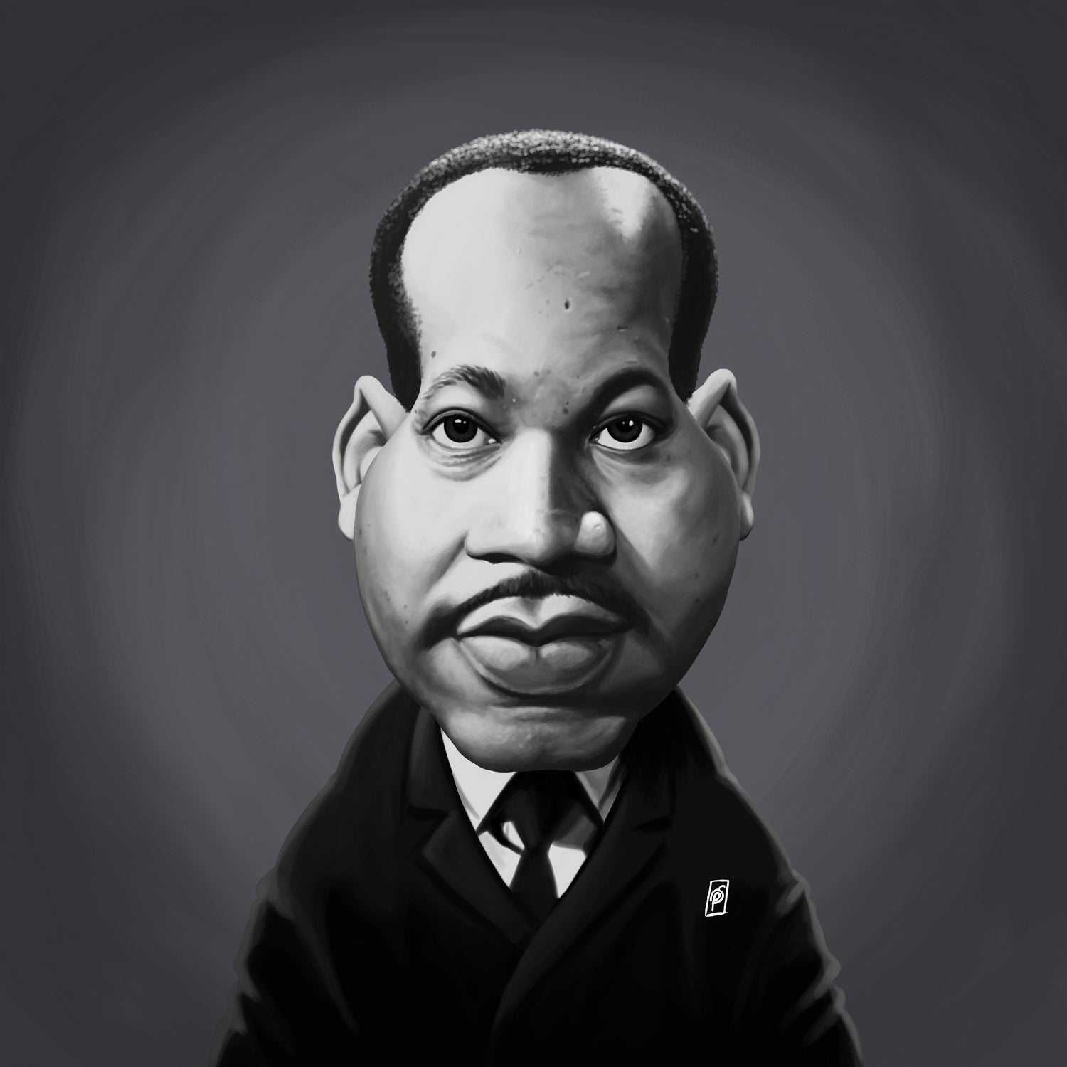 Martin Luther King by Rob Snow on GIANT ART - gray digital painting