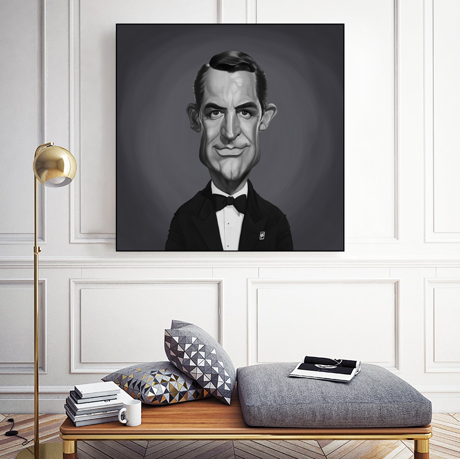 Cary Grant by Rob Snow on GIANT ART - gray digital painting