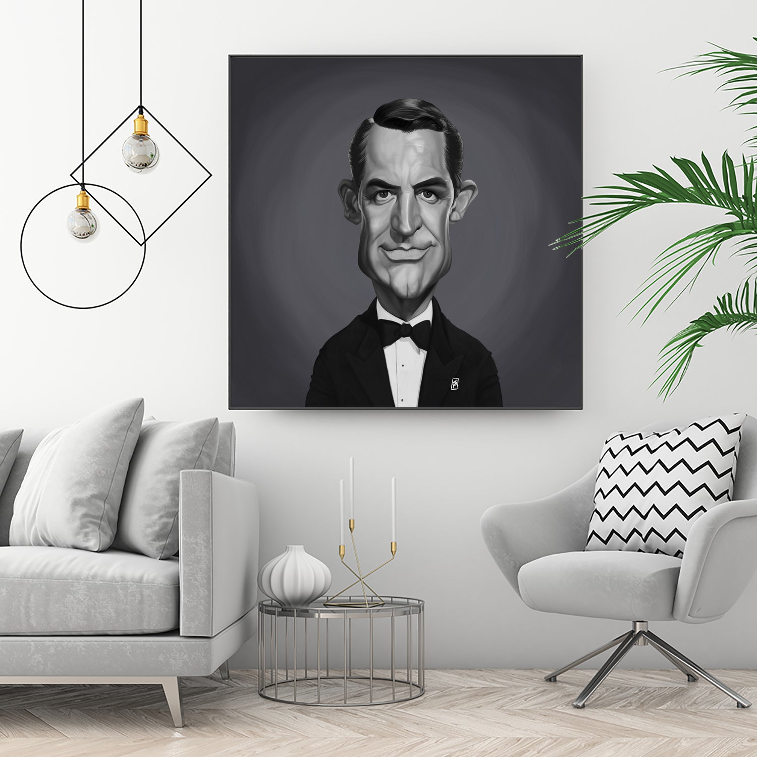 Cary Grant by Rob Snow on GIANT ART - gray digital painting