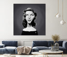 Lauren Bacall by Rob Snow on GIANT ART - gray digital painting