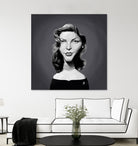 Lauren Bacall by Rob Snow on GIANT ART - gray digital painting