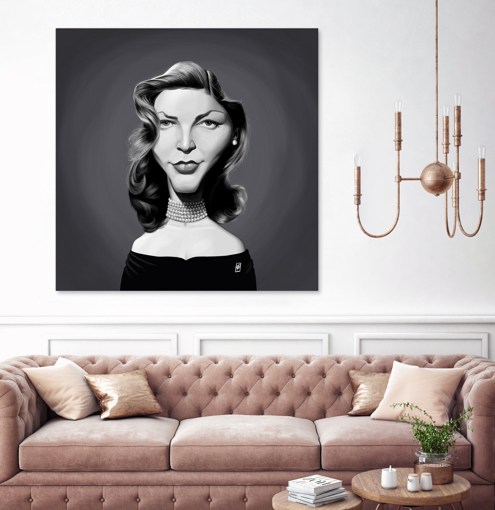 Lauren Bacall by Rob Snow on GIANT ART - gray digital painting