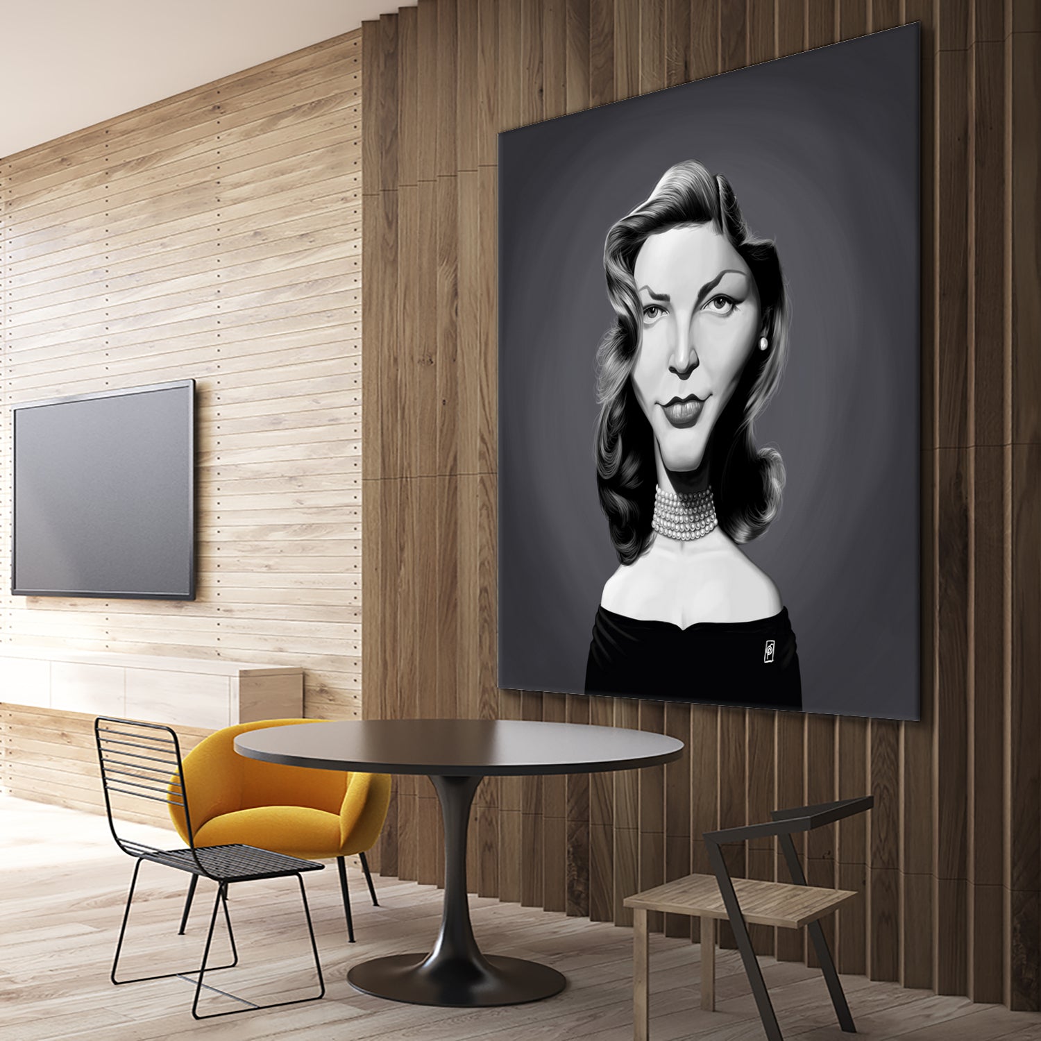 Lauren Bacall by Rob Snow on GIANT ART - gray digital painting