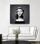 Lauren Bacall by Rob Snow on GIANT ART - gray digital painting