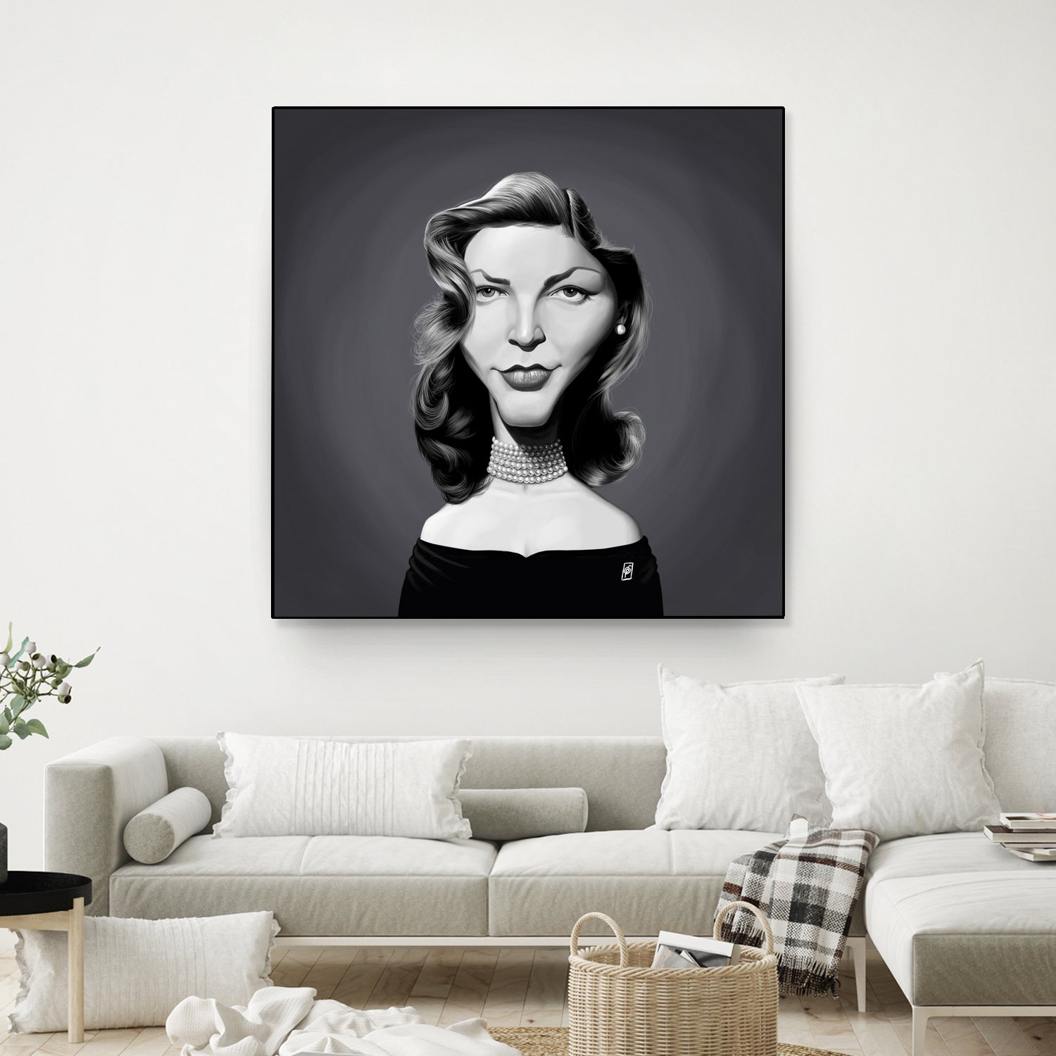 Lauren Bacall by Rob Snow on GIANT ART - gray digital painting