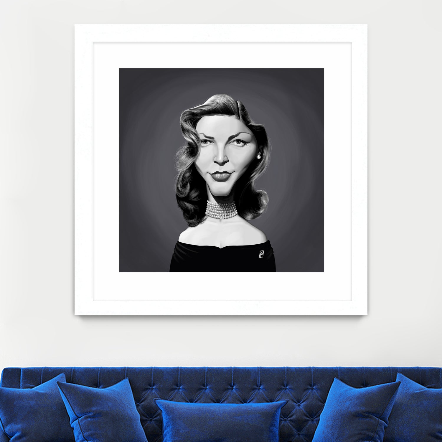 Lauren Bacall by Rob Snow on GIANT ART - gray digital painting