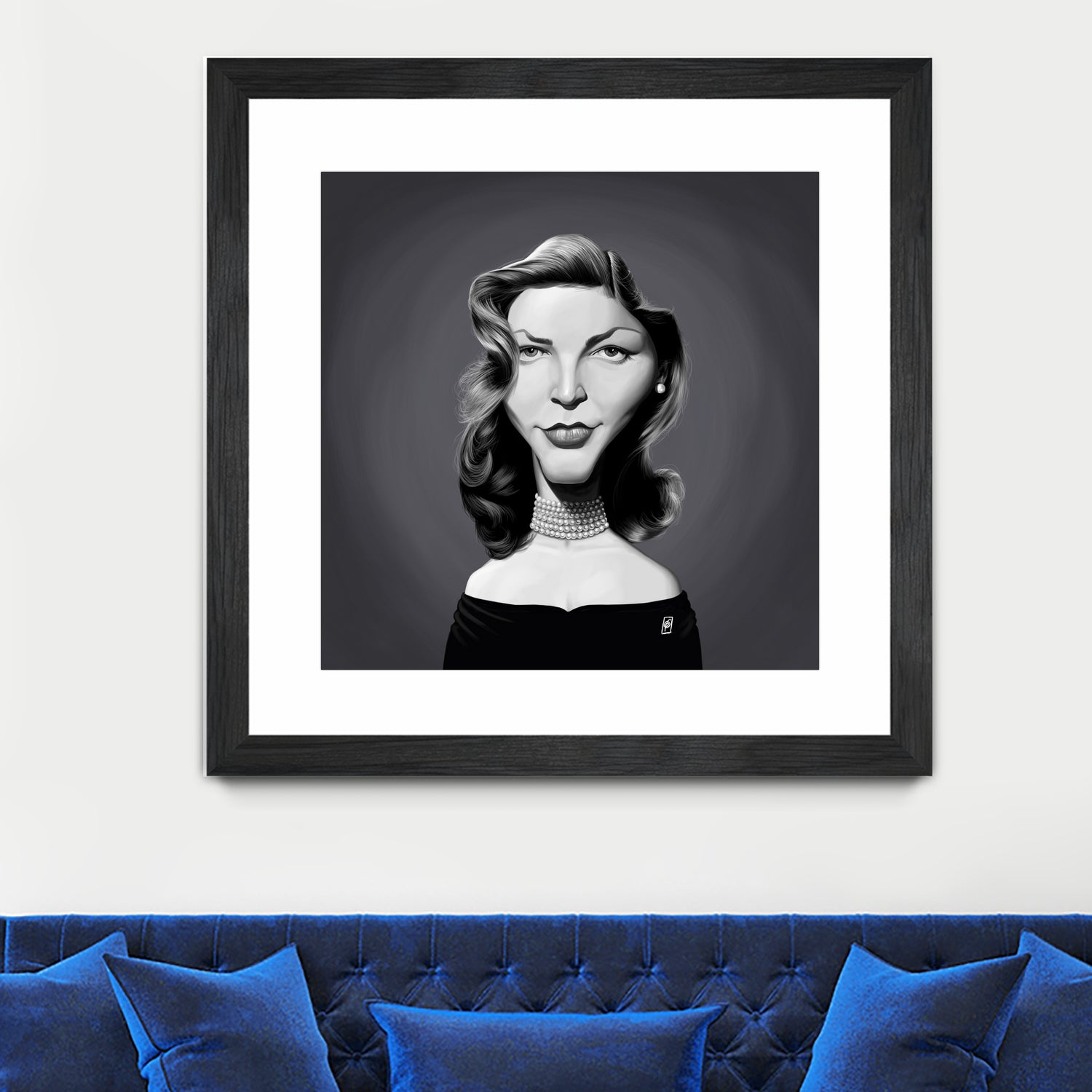 Lauren Bacall by Rob Snow on GIANT ART - gray digital painting