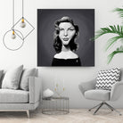 Lauren Bacall by Rob Snow on GIANT ART - gray digital painting