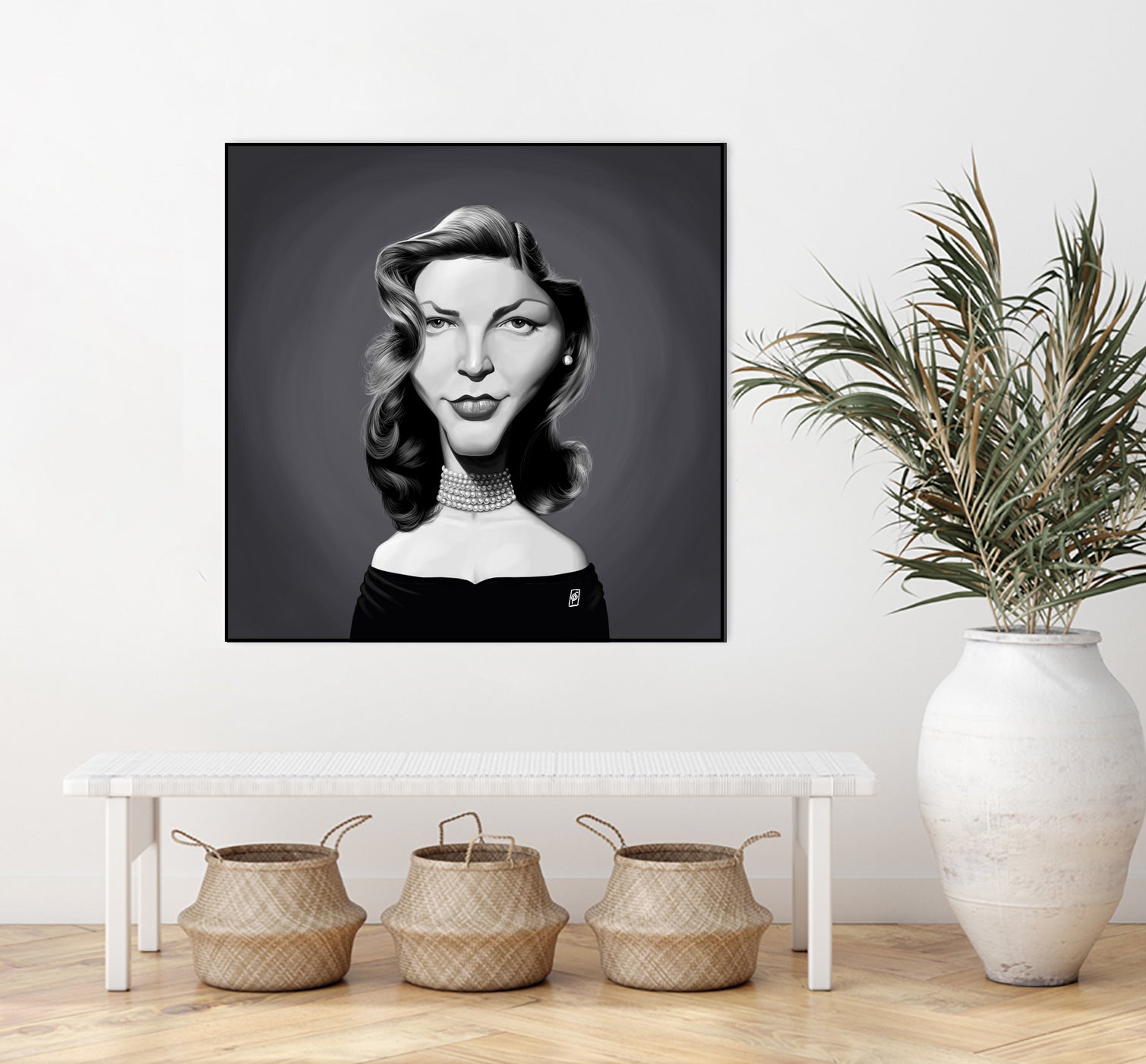 Lauren Bacall by Rob Snow on GIANT ART - gray digital painting