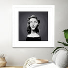 Lauren Bacall by Rob Snow on GIANT ART - gray digital painting