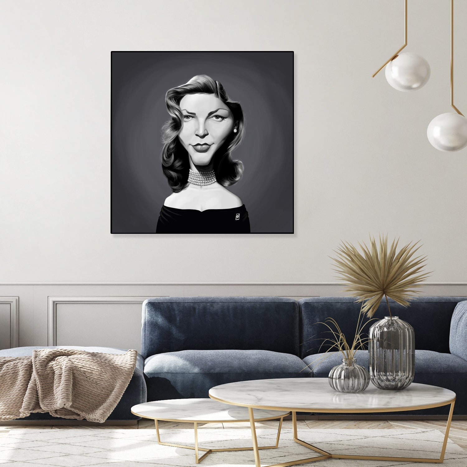 Lauren Bacall by Rob Snow on GIANT ART - gray digital painting