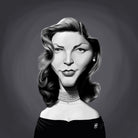 Lauren Bacall by Rob Snow on GIANT ART - gray digital painting