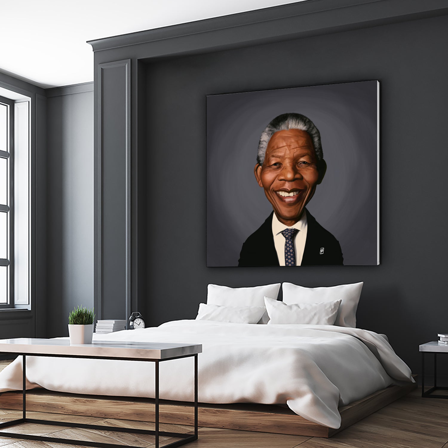 Nelson Mandela by Rob Snow on GIANT ART - black digital painting