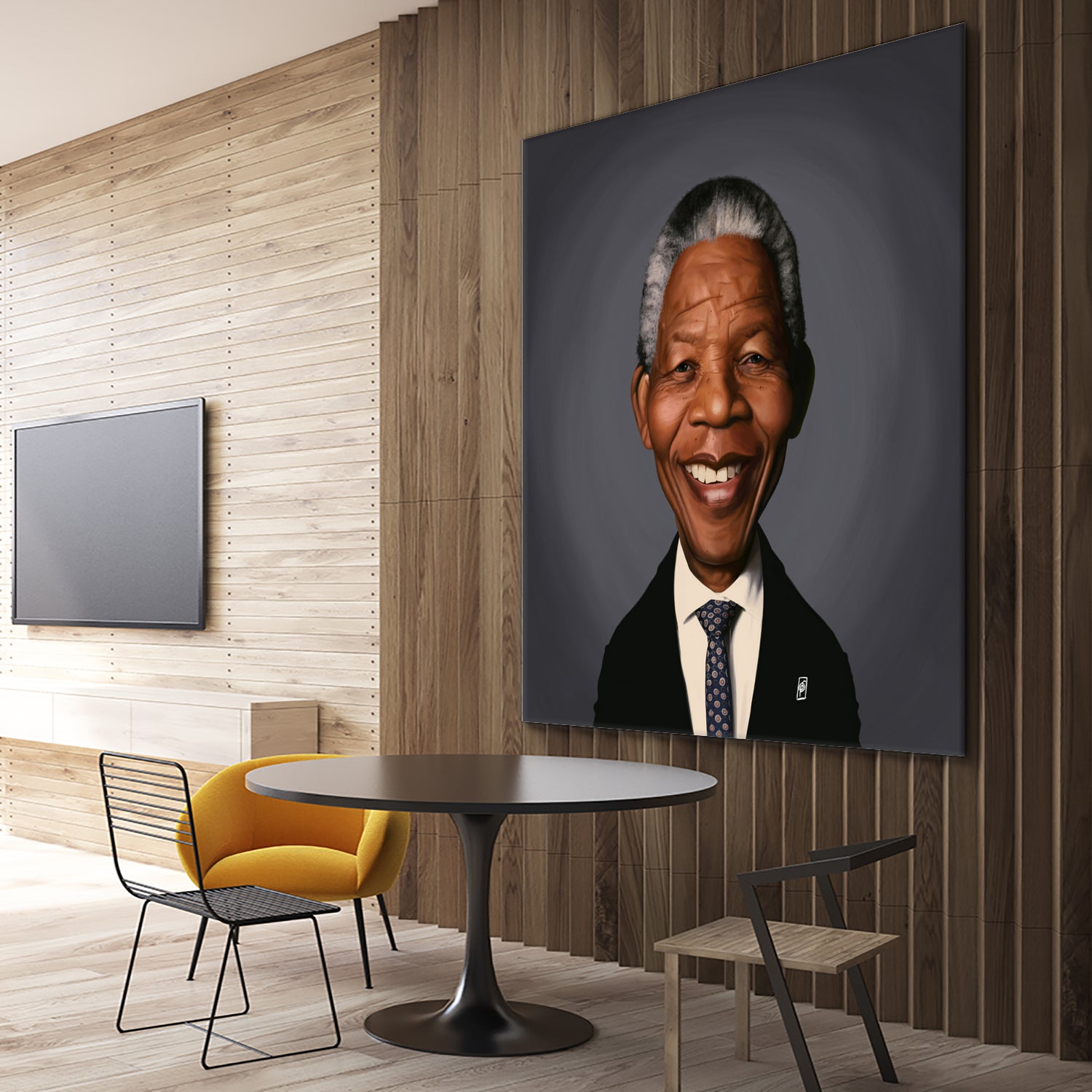 Nelson Mandela by Rob Snow on GIANT ART - black digital painting