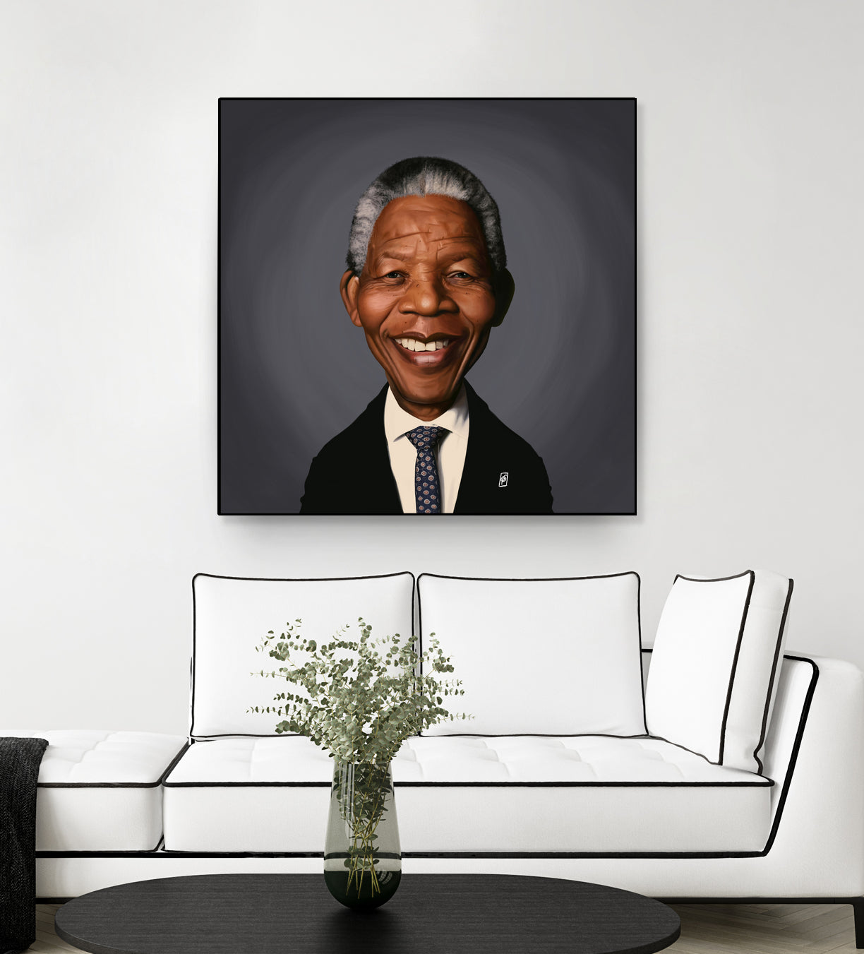 Nelson Mandela by Rob Snow on GIANT ART - black digital painting