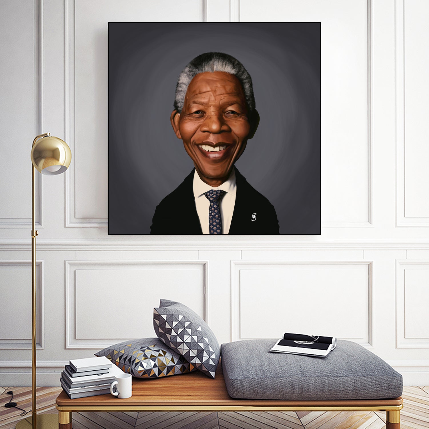 Nelson Mandela by Rob Snow on GIANT ART - black digital painting