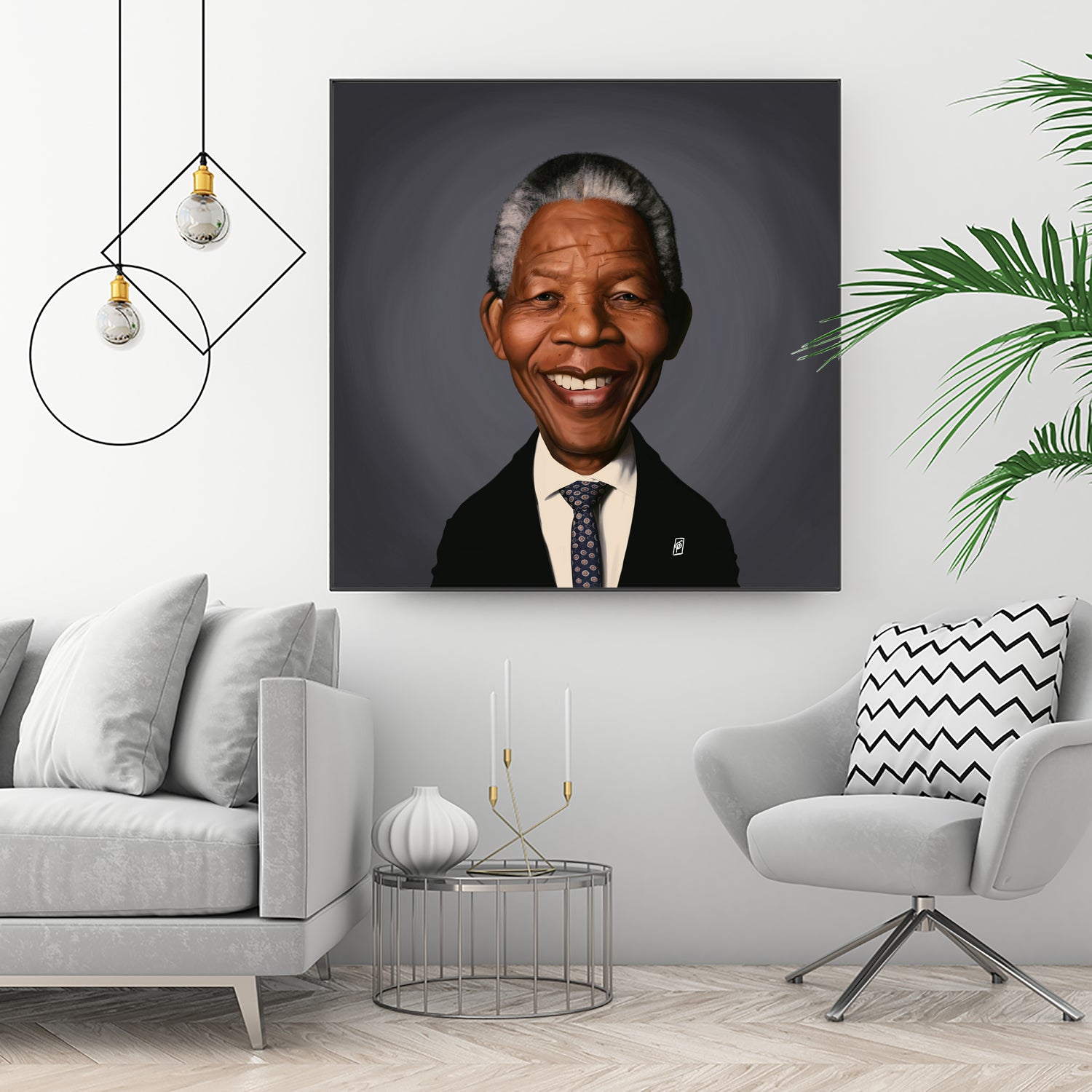 Nelson Mandela by Rob Snow on GIANT ART - black digital painting