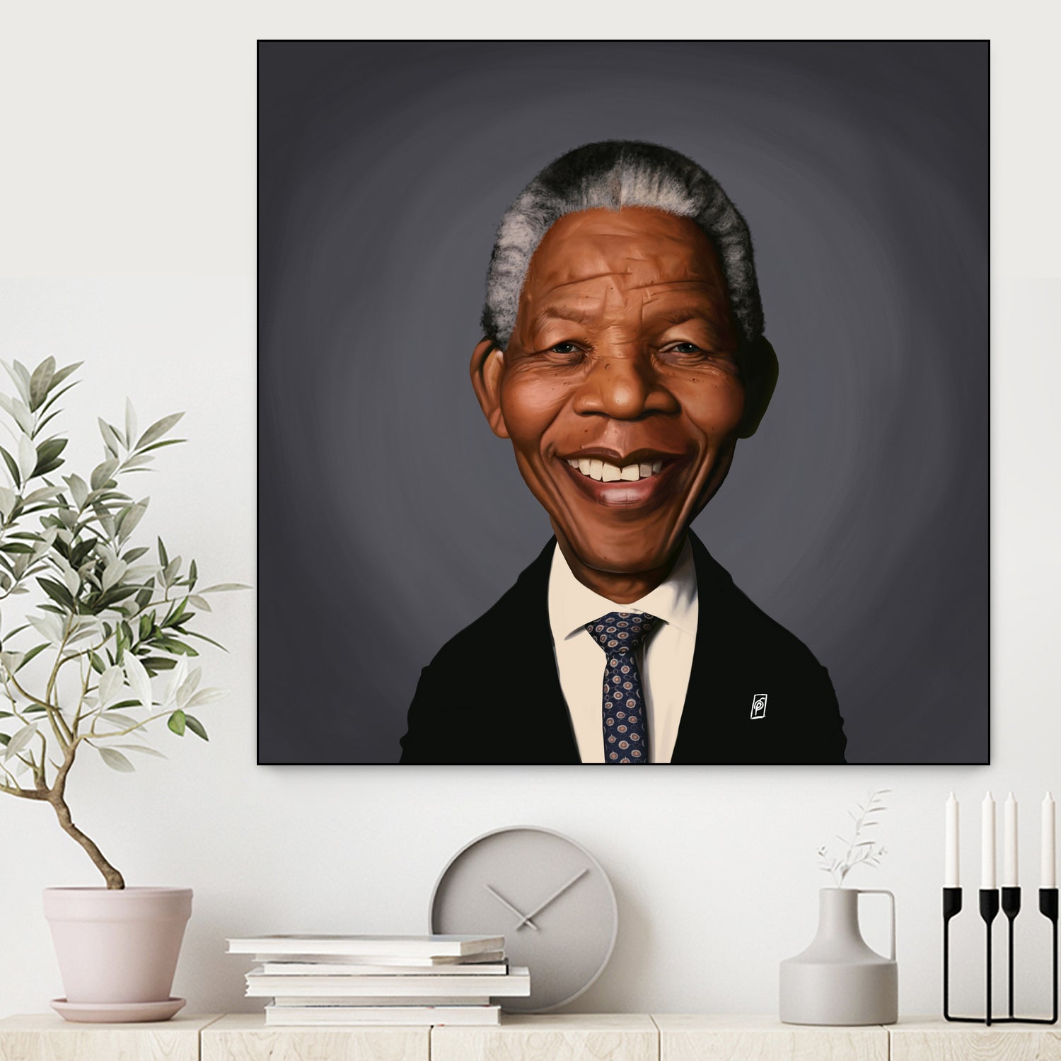 Nelson Mandela by Rob Snow on GIANT ART - black digital painting