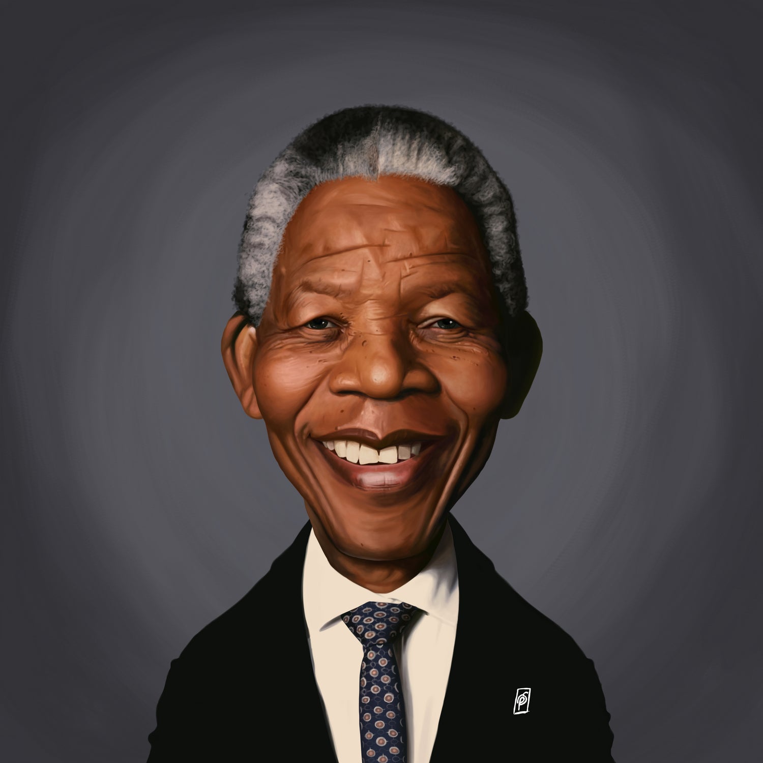 Nelson Mandela by Rob Snow on GIANT ART - black digital painting