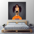 Frank Zappa by Rob Snow on GIANT ART - orange digital painting