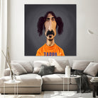 Frank Zappa by Rob Snow on GIANT ART - orange digital painting