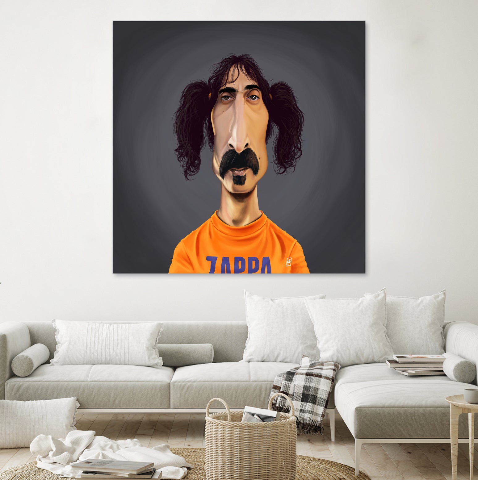 Frank Zappa by Rob Snow on GIANT ART - orange digital painting