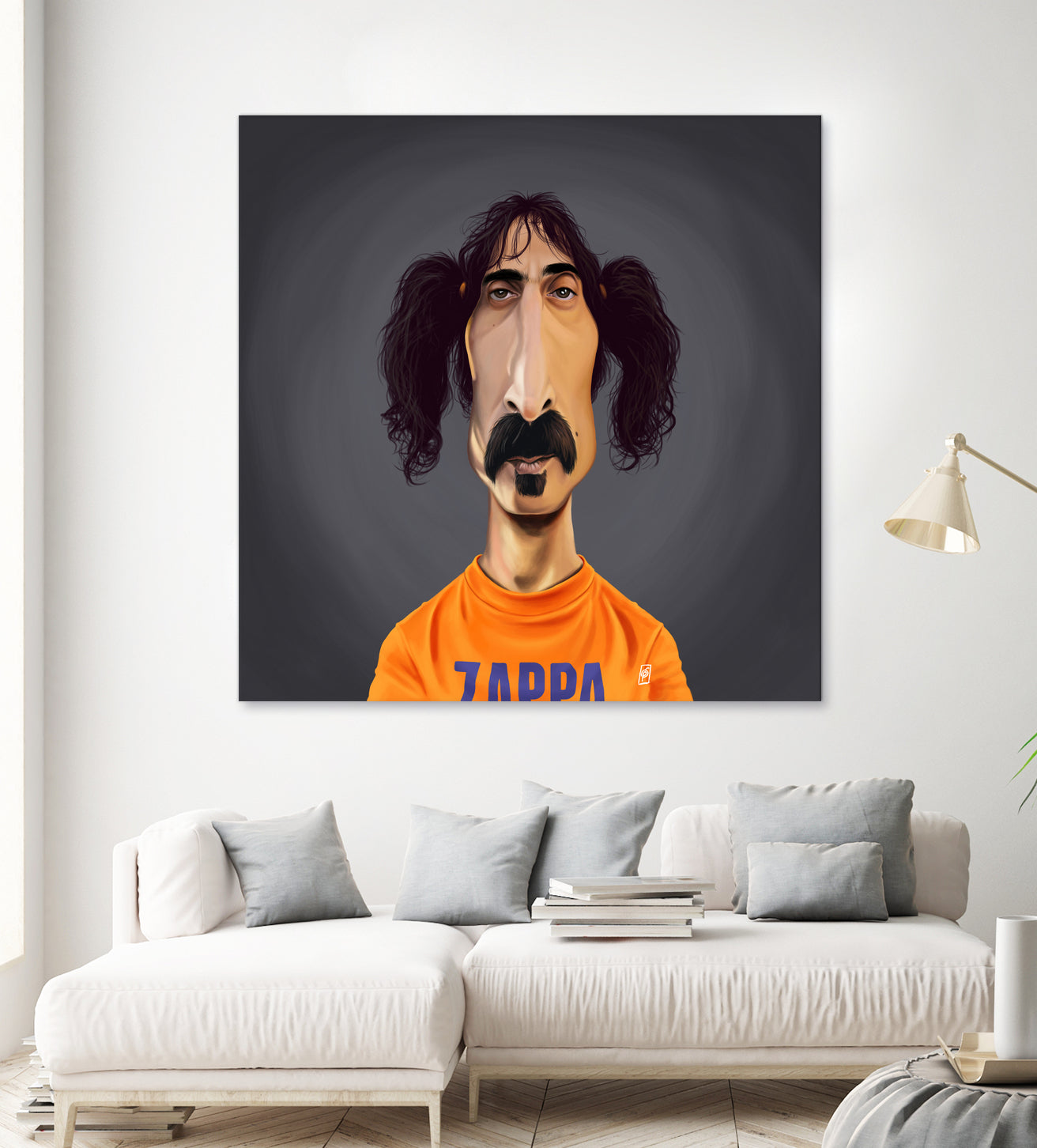 Frank Zappa by Rob Snow on GIANT ART - orange digital painting