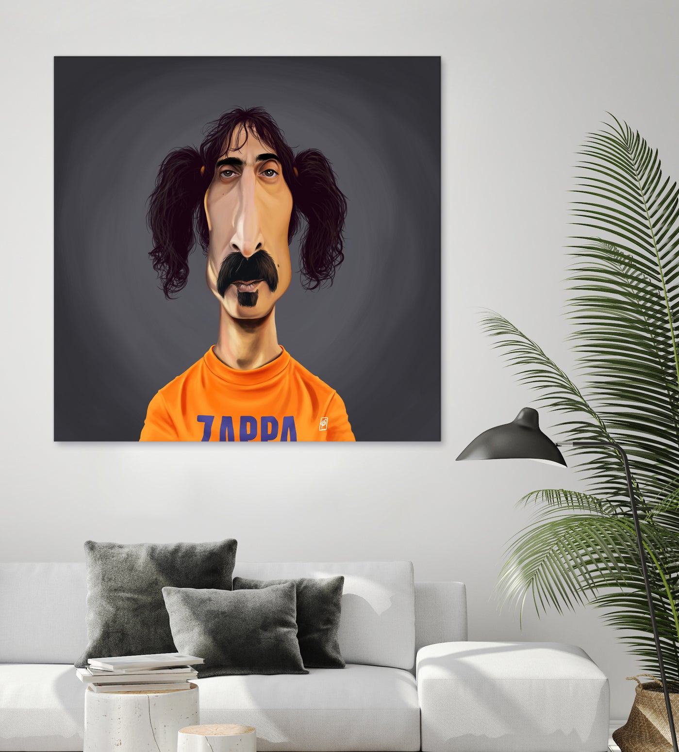 Frank Zappa by Rob Snow on GIANT ART - orange digital painting