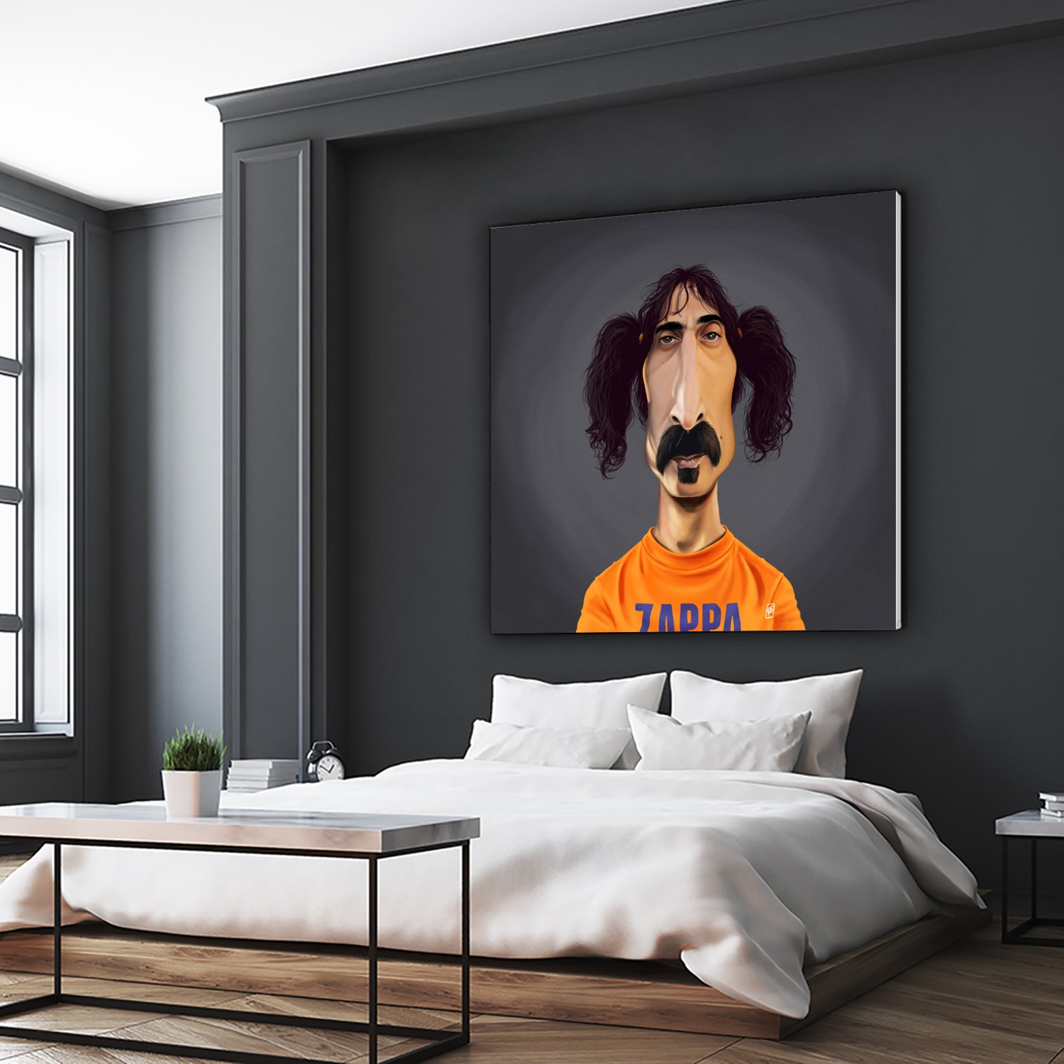 Frank Zappa by Rob Snow on GIANT ART - orange digital painting