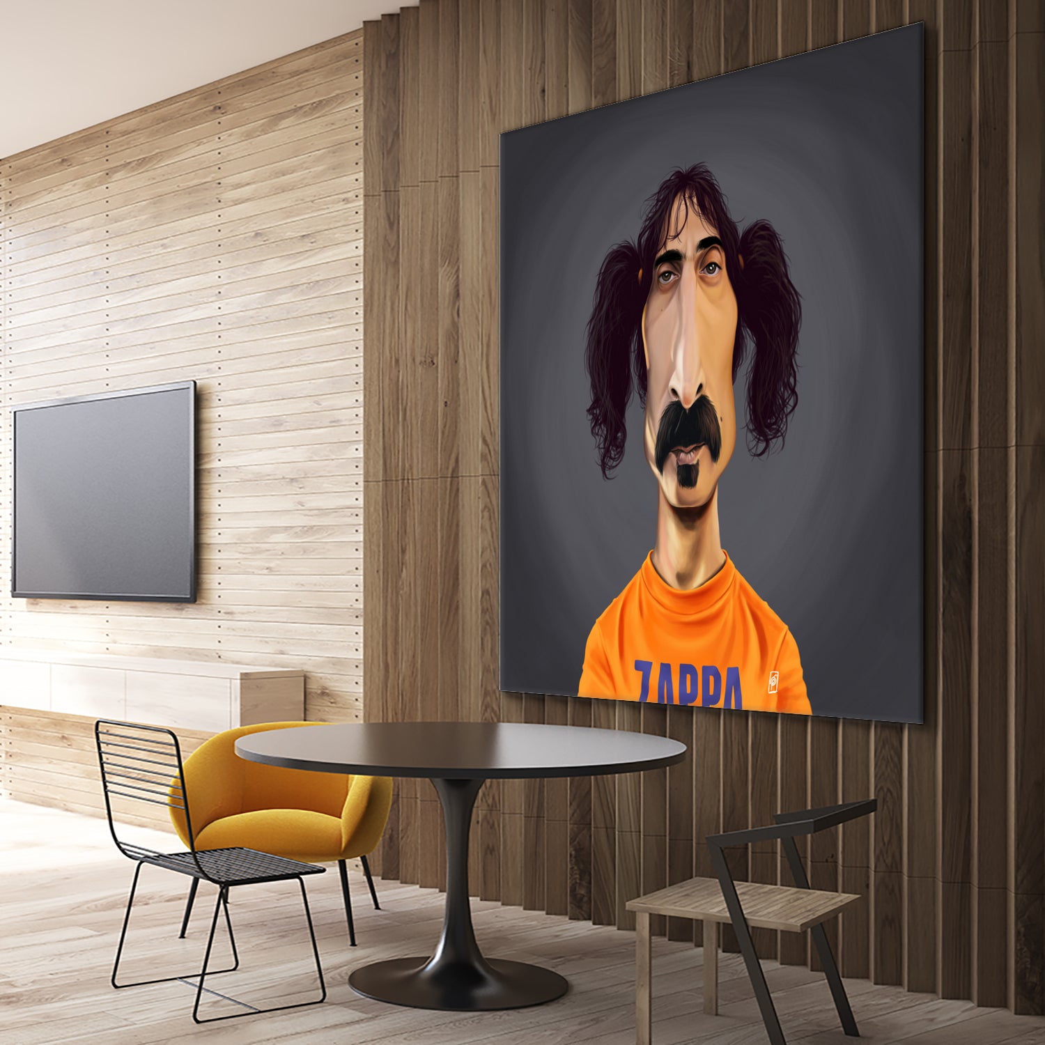 Frank Zappa by Rob Snow on GIANT ART - orange digital painting