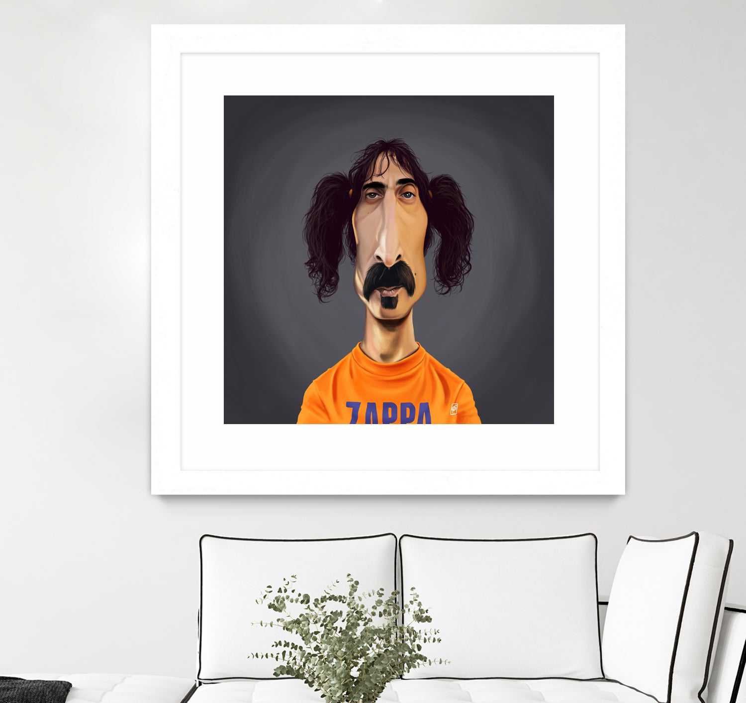 Frank Zappa by Rob Snow on GIANT ART - orange digital painting