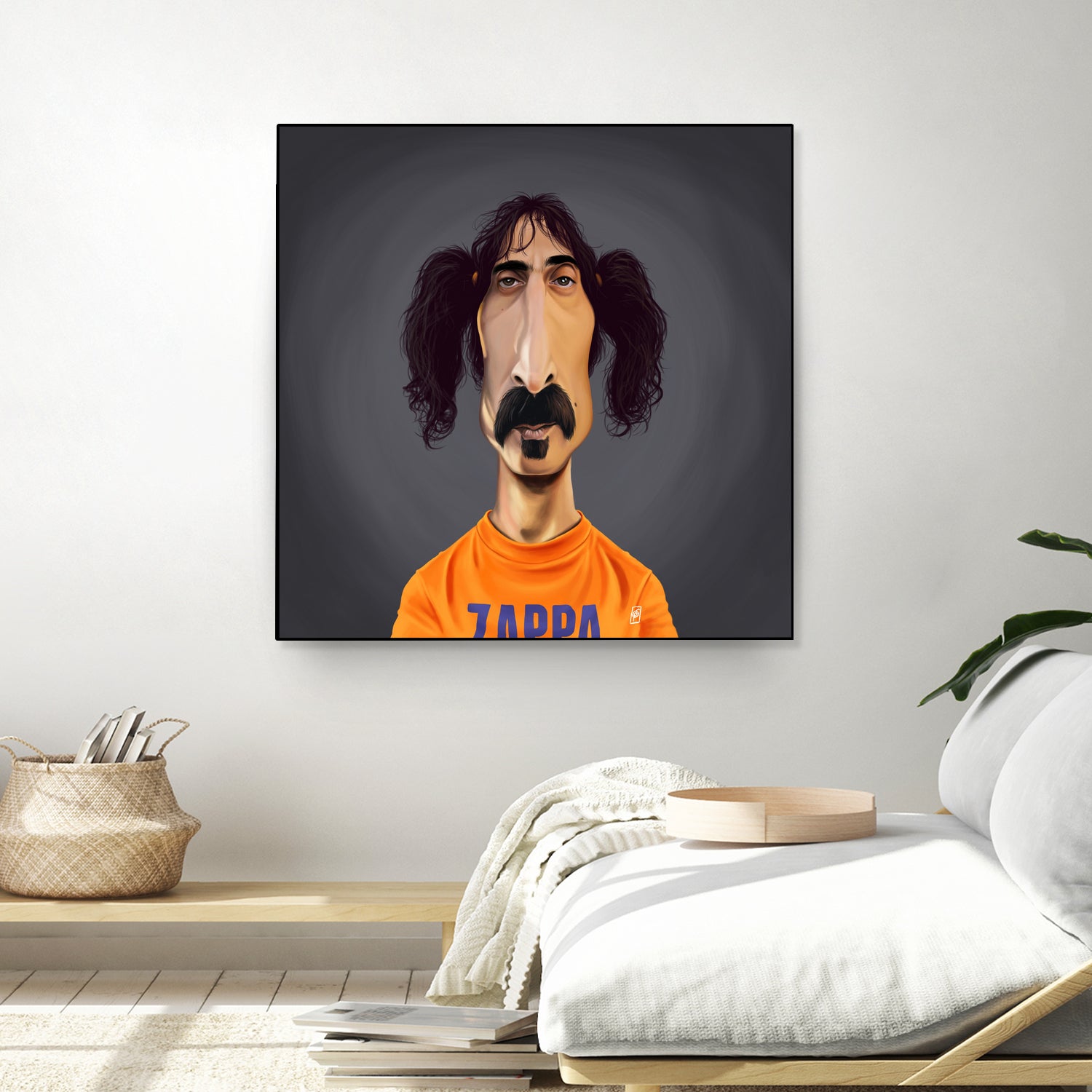 Frank Zappa by Rob Snow on GIANT ART - orange digital painting