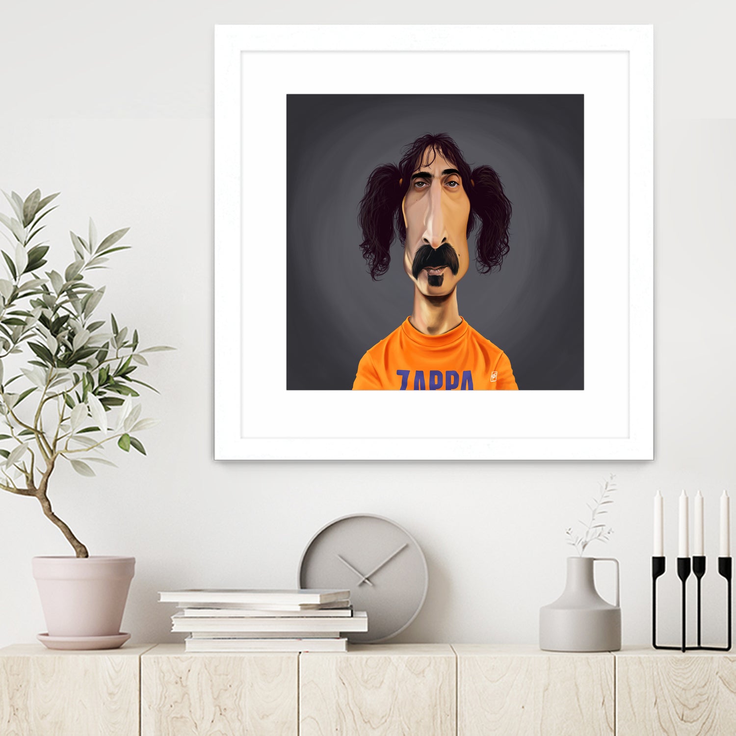 Frank Zappa by Rob Snow on GIANT ART - orange digital painting