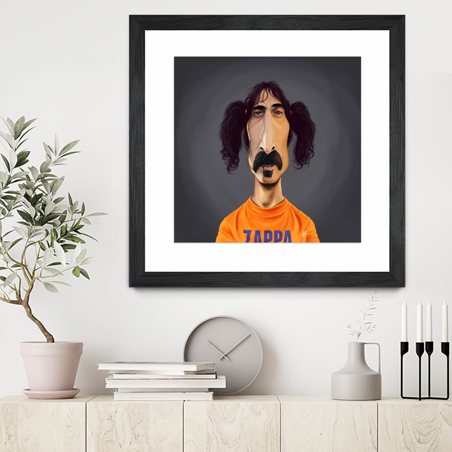 Frank Zappa by Rob Snow on GIANT ART - orange digital painting