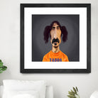 Frank Zappa by Rob Snow on GIANT ART - orange digital painting